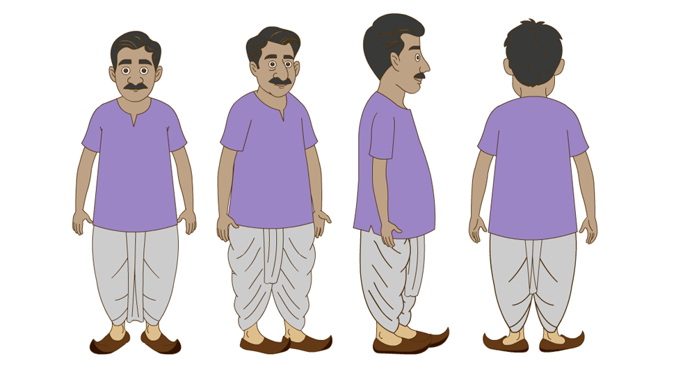 Premium Fully Rigged 2D Cartoon Character (Adobe Animate FLA) | Eye Blink, Lip Sync Ready