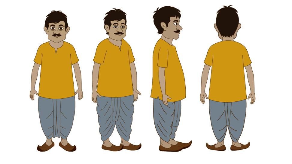 Premium Fully Rigged 2D Cartoon Character (Adobe Animate FLA) | Eye Blink, Lip Sync Ready